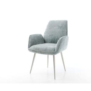 Jídelní židle Zoa-Flex žinylka pastelově modrá 4-nohá zúžená obraz