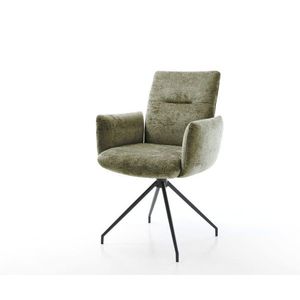 Jídelní židle Jova-Flex s područkami žinylka olivová křížová obraz