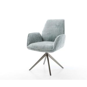 Jídelní židle Zoa-Flex žinylka pastelově modrá křížová podnož obraz