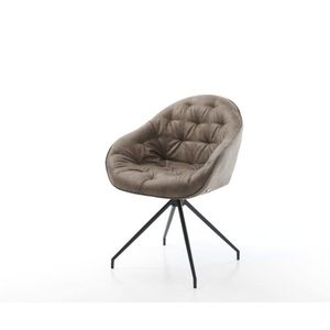 Jídelní židle Gaio-Flex mikrovlákno taupe vintage křížová obraz