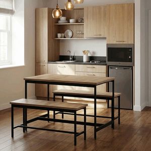 Jídelní set s 2 lavicemi AUT-G1175 obraz