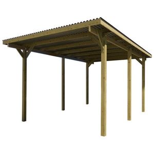 Dřevěný přístřešek na auto 606 Weka obraz