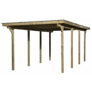 Dřevěný přístřešek na auto 606 Weka obraz