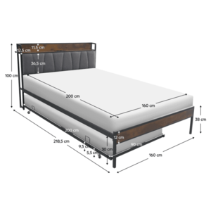 Postel s přistýlkou NORDO Tempo Kondela obraz