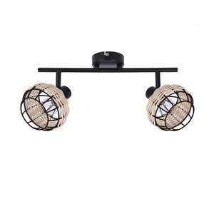 Juicy lampa sufitowa listwa czarny 2x40W E14 klosz czarny obraz