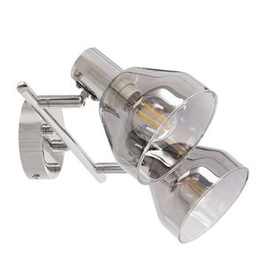 GRAZIA lampa sufitowa chromowy 2x40W E14 klosz dymiony obraz