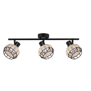 Juicy lampa sufitowa listwa czarny 3x40W E14 klosz czarny obraz