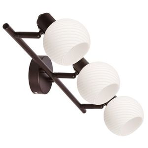 GRANO lampa sufitowa czekoladowy 3x40W E14 klosz biały obraz