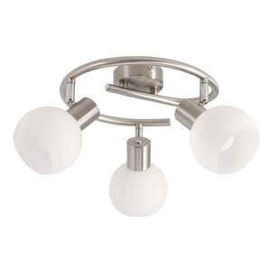 NOVO lampa sufitowa spirala satyna nikiel 3x40W E14 klosz biały obraz