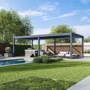 Elektrická bioklimatická pergola PRESTIGE 8x4 m Rojaplast obraz