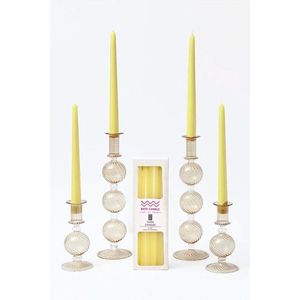 Candle Set (4 Pieces) Pastel 4 - Yellow obraz