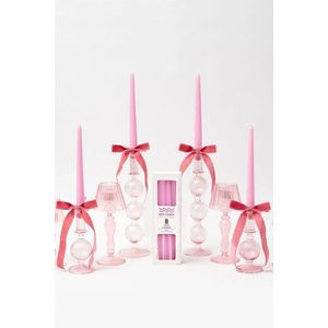 Candle Set (4 Pieces) Pastel 4 - Pink obraz