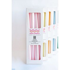 Candle Set (4 Pieces) Neon 4 - Pink obraz