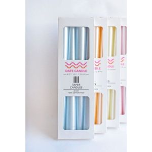 Candle Set (4 Pieces) Neon 4 - Blue obraz