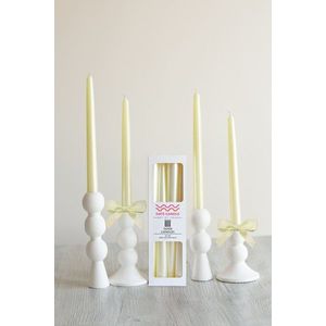 Candle Set (4 Pieces) Neon 4 - Yellow v2 obraz