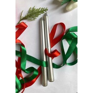 Sada svíček (2 kusy) Premium Christmas 2 - Silver obraz