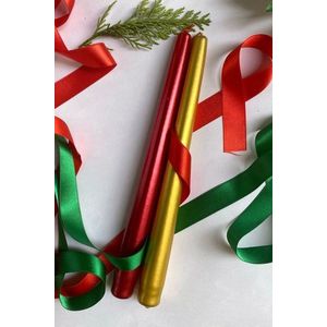 Sada svíček (2 kusy) Premium Christmas 2 - Gold, Red obraz