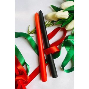 Sada svíček (2 kusy) Premium Christmas 2 - Black, Red obraz