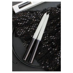 Sada svíček (2 kusy) Cizgili Sedefli 2 - Black obraz