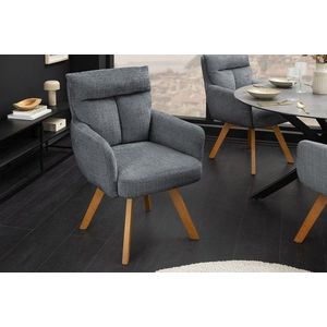 Otočné jídelní křeslo GYES Dekorhome Šedá, Otočné jídelní křeslo GYES Dekorhome Šedá obraz
