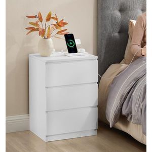 Noční stolek s nabíjecí stanicí obraz