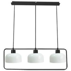 Závěsná lampa Zodiac černá 3x40W E27 bílé stínidlo obraz
