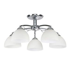 Stropní lampa Filona Chrome 5x40 E27 bílé stínidlo obraz