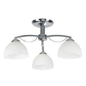 Stropní lampa Filona Chrome 3x40 E27 bílé stínidlo obraz