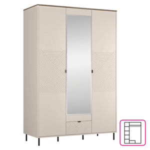 Šatní skříň EYCO 3D1S Tempo Kondela obraz