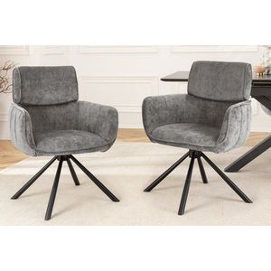 Otočné jídelní křeslo VENVET 2 ks Dekorhome obraz