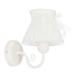 Nástěnná lampa s bílým organzovým stínidlem 1xE27 Zefir obraz