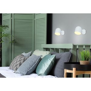 Bílá nástěnná lampa kovová nástěnná lampa Azuro obraz