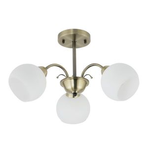 NESTOR Závěsná lampa patina 3x40W E27 bílé stínidlo obraz