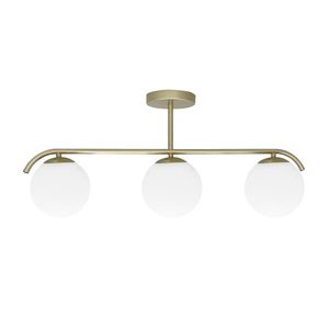 Stropní lampa AMADEO mosazná 3x40W E14 bílé stínidlo obraz