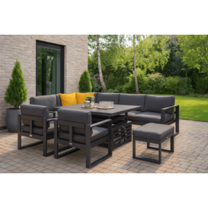 Zahradní sedací souprava 5 ks hliník obraz