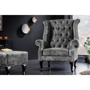 Křeslo látka Dekorhome Tmavě šedá obraz