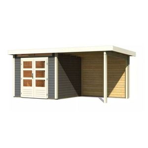 Dřevěný zahradní domek KANDERN 3 s přístavkem 235 Lanitplast obraz