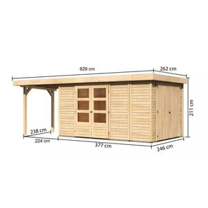 Dřevěný zahradní domek RETOLA 6 Lanitplast obraz