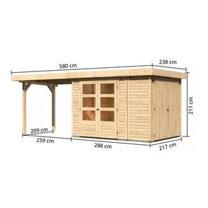 Dřevěný zahradní domek RETOLA 2 Lanitplast obraz