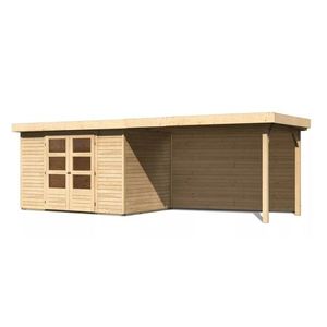 Dřevěný zahradní domek ASKOLA 4 s přístavkem 280 Lanitplast obraz