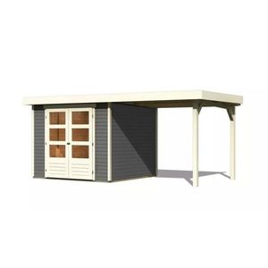 Dřevěný zahradní domek ASKOLA 3, 5 s přístavkem 240 Lanitplast obraz