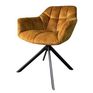 Otočné jídelní křeslo 2 ks KOKALOS samet Dekorhome obraz