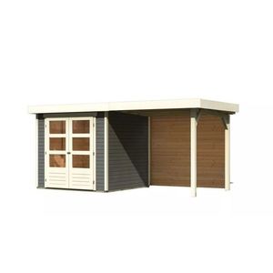 Dřevěný zahradní domek ASKOLA 2 s přístavkem 240 Lanitplast obraz