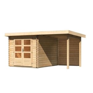 Dřevěný zahradní domek BASTRUP 4 Lanitplast Přírodní dřevo obraz