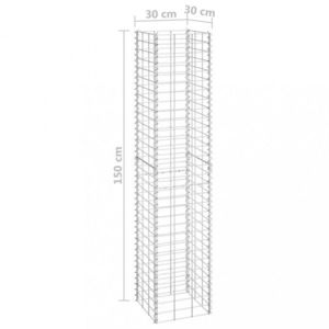 Gabionový vyvýšený záhon 3 ks kov Dekorhome obraz