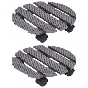 Vozík pod květináč 2 ks Ø 30 WPC Dekorhome obraz