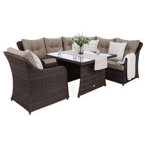 Zahradní rohová souprava polyratan obraz