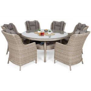 Zahradní jídelní set kulatý 6+1 obraz
