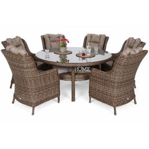 Zahradní jídelní set kulatý 6+1 obraz