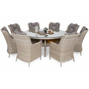 Zahradní jídelní set kulatý 8+1 polyratan obraz